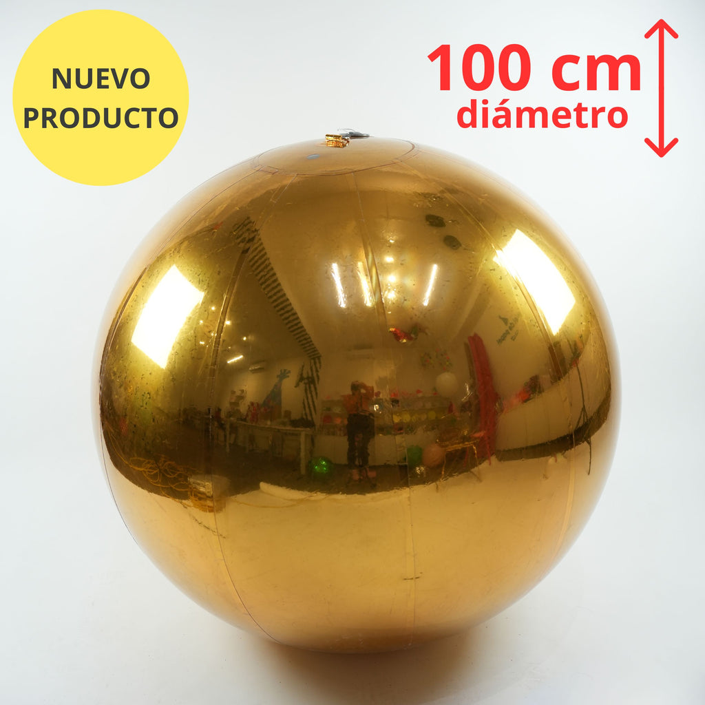 Esfera Inflable 100 cm Oro RE-UTILIZABLE