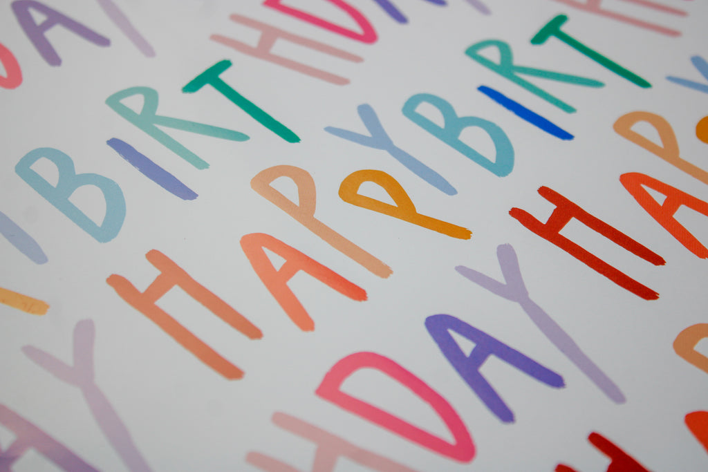 Paquete 10 pliegos de Papel para Regalo - Happy Birthday Multicolor