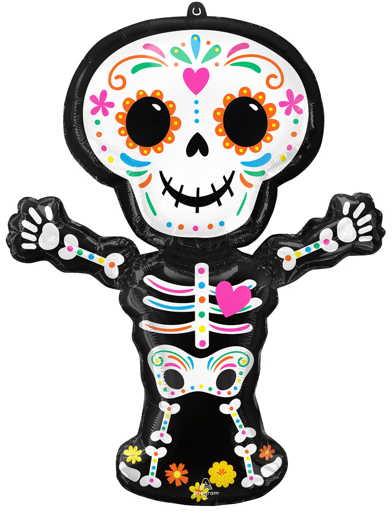Day of the Dead Standing Skeleton 34"