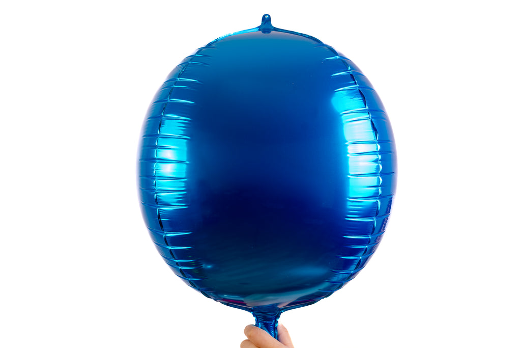 Globo esfera metalica de 22" azul