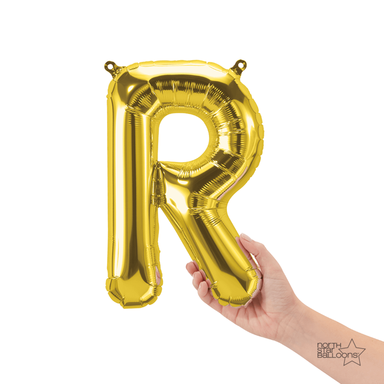 Letra R dorado 14"
