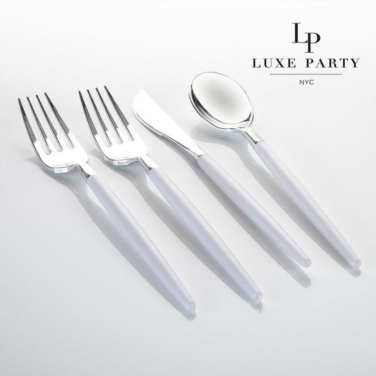 White and Silver combo Cutlery Pack 32PK