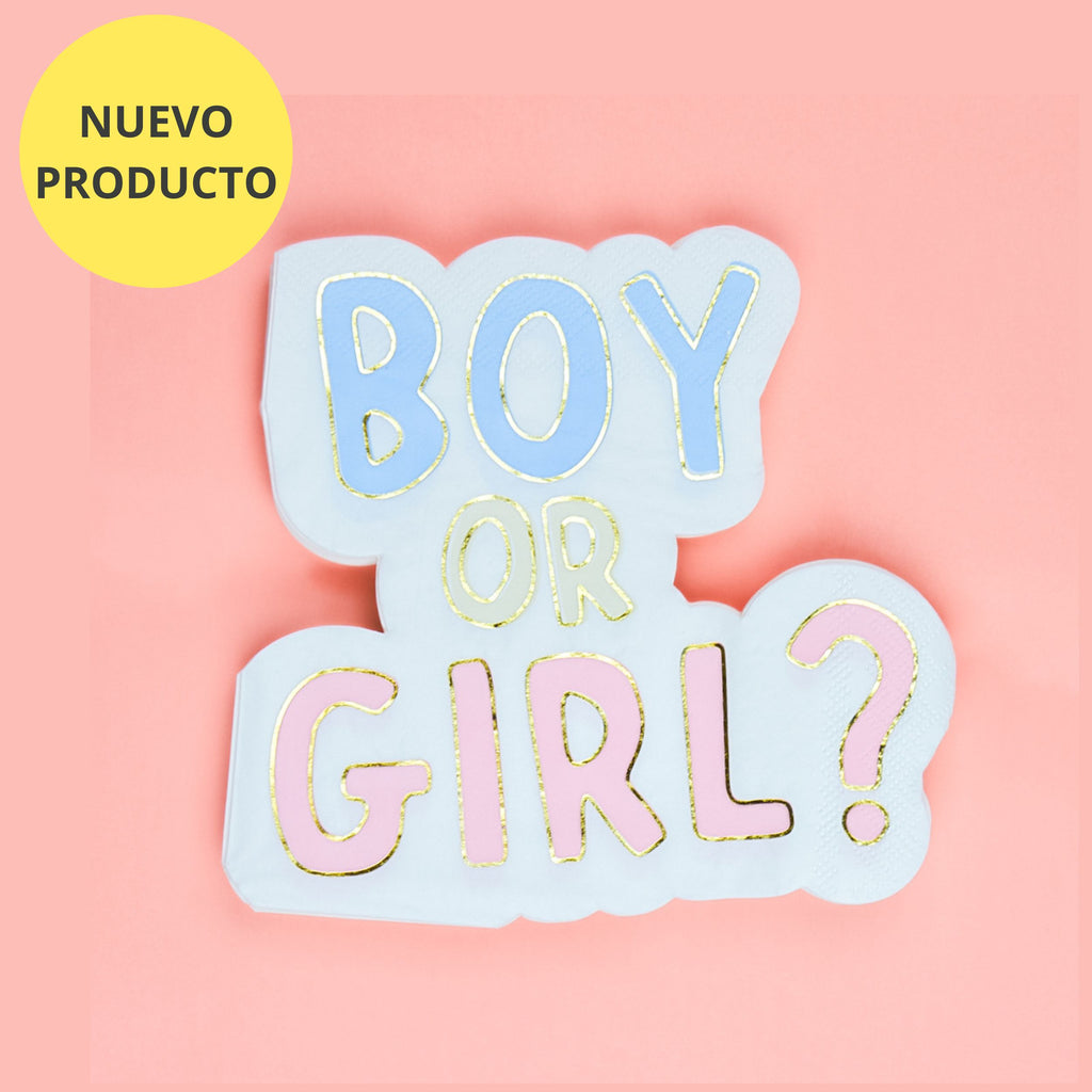Servilleta die-cut "Boy or Girl?"