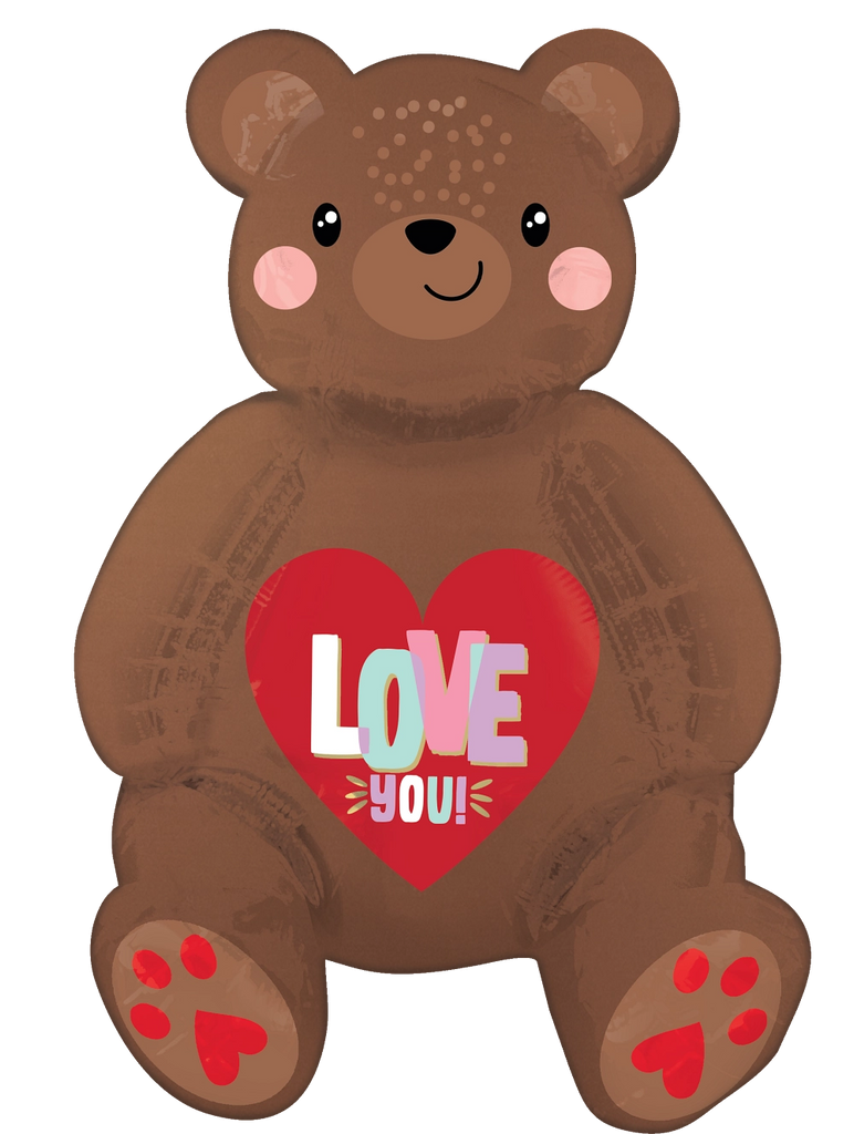 Satin Love Bear Sitter 20"