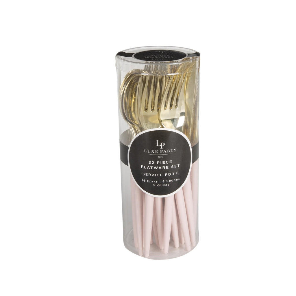 Blush and Gold combo Cutlery Pack 32PK