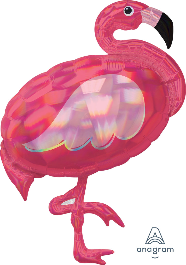 Iridescent Pink Flamingo 33"