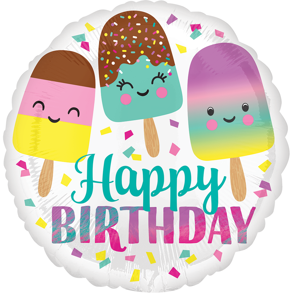 Happy Ice Cream Birthday 18"