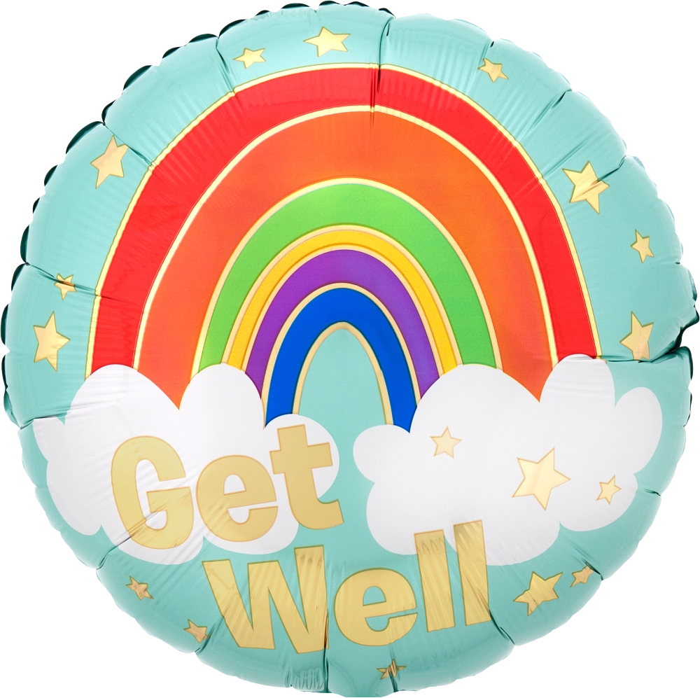 Get Well Golden Rainbow 18"