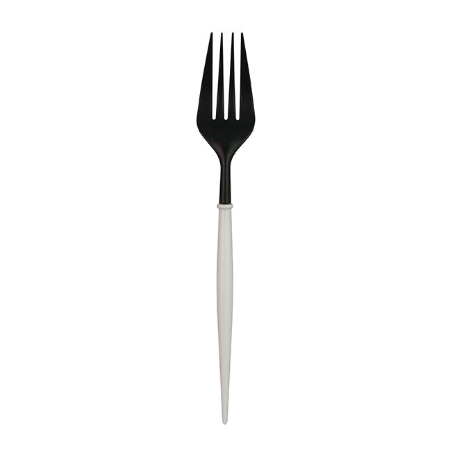 Black Forks w White Handle 8pk