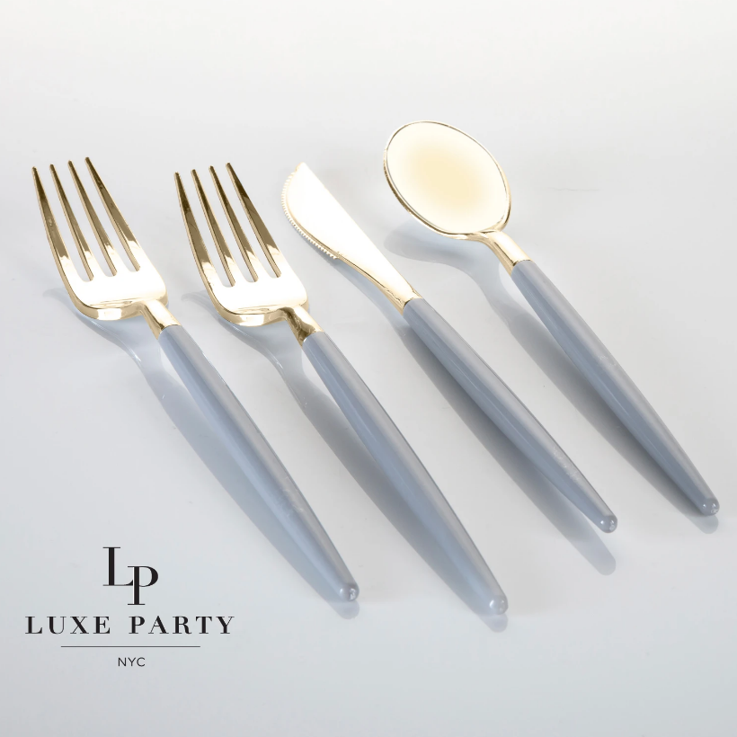 Grey and Gold combo Cutlery Pack 32PK