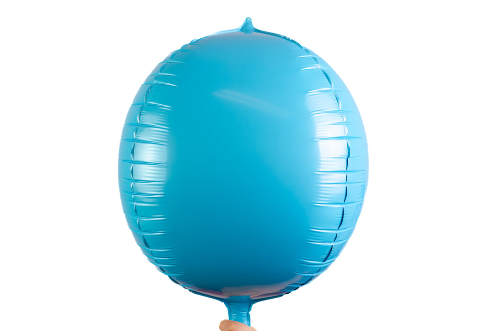 Globo esfera metalica de 22" azul cielo