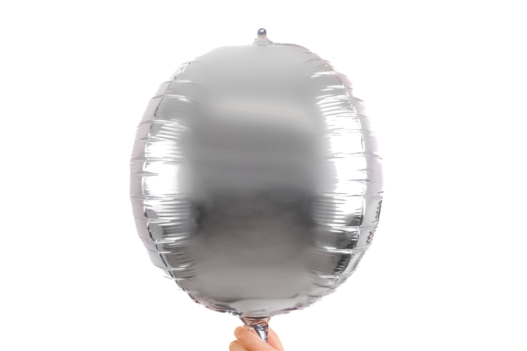 Globo esfera metalica de 22" plata