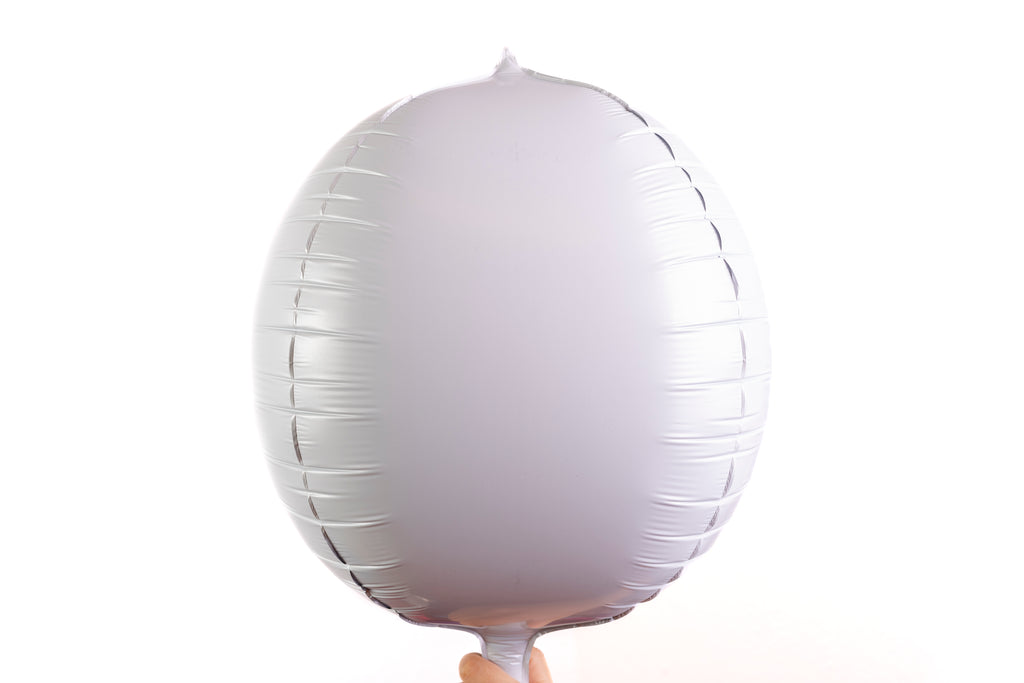 Globo esfera metalica de 22" blanco