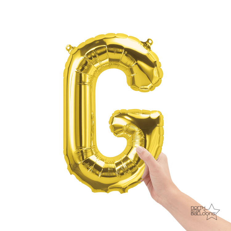 Letra G dorado 14"