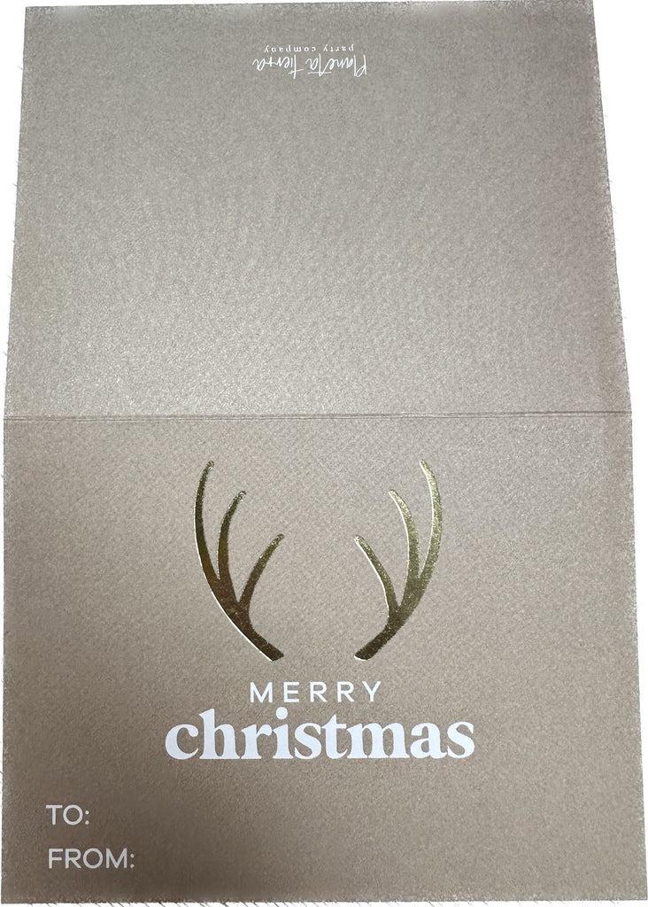 Paquete 10 Tarjetas de Regalo - Merry Christmas kraft con foil