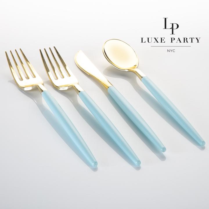 Mint and Gold combo Cutlery Pack 32PK