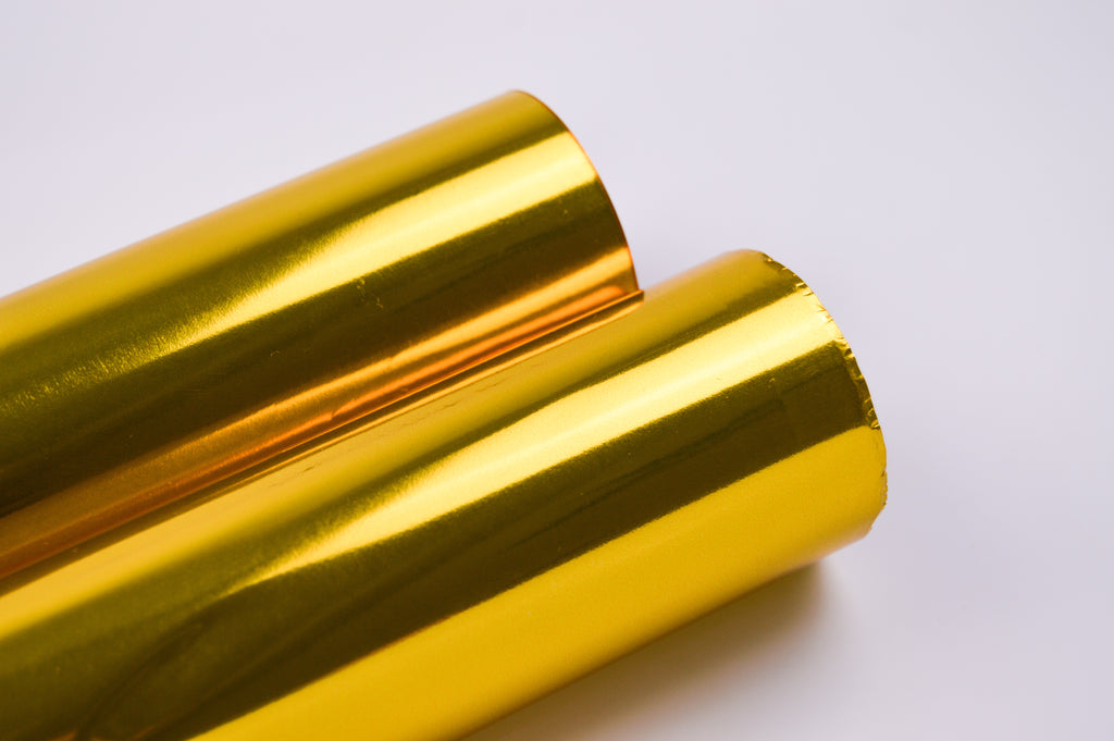 Rollo Papel Metalizado Liso Oro 53cmx25m