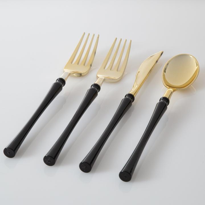 Neo Classic Black and Gold Cutlery 32PK
